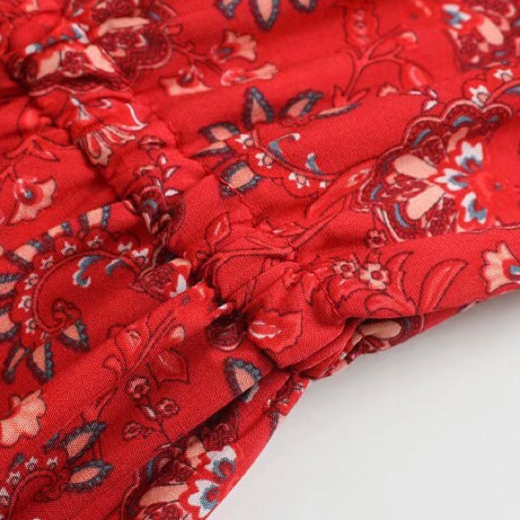 LAST ONE Floral Lantern Sleeve Mini Dress - Picture 10 of 15